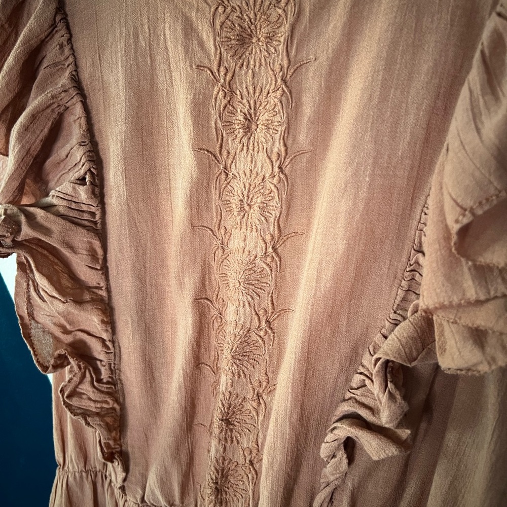 Universal Thread Rust Tiered Ruffle Maxi Dress - Picture 2 of 5
